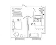 1-комнатная квартира площадью 37 кв.м, Рязанский просп., 2 | цена 5 395 821 руб. | www.metrprice.ru