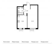 1-комнатная квартира площадью 39.85 кв.м,  | цена 4 471 170 руб. | www.metrprice.ru