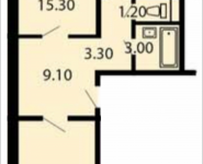 2-комнатная квартира площадью 60.8 кв.м, Бульвар Строителей, 4 | цена 3 708 800 руб. | www.metrprice.ru