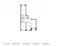 3-комнатная квартира площадью 92.1 кв.м, Олонецкая ул, 4 | цена 18 475 260 руб. | www.metrprice.ru