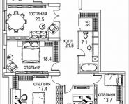 5-комнатная квартира площадью 134 кв.м, Авиационная, 77к2, корп.2 | цена 49 321 112 руб. | www.metrprice.ru