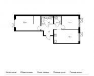 2-комнатная квартира площадью 67.5 кв.м, | цена 7 870 500 руб. | www.metrprice.ru