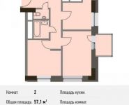 2-комнатная квартира площадью 57.1 кв.м, Береговой пр., ВЛ5 | цена 18 272 000 руб. | www.metrprice.ru