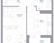 1-комнатная квартира площадью 36.18 кв.м, Новорязанское шоссе, 9, корп.9 | цена 2 968 460 руб. | www.metrprice.ru