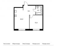1-комнатная квартира площадью 46 кв.м, Боровское ш, 2Ак3 | цена 7 582 272 руб. | www.metrprice.ru