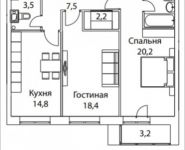 2-комнатная квартира площадью 74 кв.м, Шелепихинская набережная, влд 34, корп.3 | цена 26 569 600 руб. | www.metrprice.ru