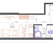 1-комнатная квартира площадью 21 кв.м, Олимпийская ул., 1К1 | цена 2 190 000 руб. | www.metrprice.ru