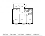 2-комнатная квартира площадью 67.8 кв.м,  | цена 8 542 800 руб. | www.metrprice.ru