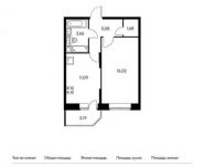 1-комнатная квартира площадью 38.9 кв.м, Весковский переулок, 3 | цена 3 637 150 руб. | www.metrprice.ru