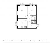 2-комнатная квартира площадью 52.2 кв.м, Молодогвардейская ул, вл36 | цена 12 011 220 руб. | www.metrprice.ru