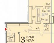3-комнатная квартира площадью 153 кв.м, Льва Толстого ул., 23/7КБ | цена 99 450 000 руб. | www.metrprice.ru
