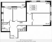 3-комнатная квартира площадью 107 кв.м, 1-я Мясниковская улица, вл2 | цена 27 658 346 руб. | www.metrprice.ru