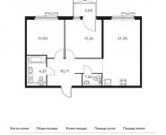 2-комнатная квартира площадью 63 кв.м, Складочная ул, 6к6 | цена 13 330 800 руб. | www.metrprice.ru