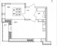 1-комнатная квартира площадью 43.1 кв.м, Дружбы, 43 | цена 4 310 000 руб. | www.metrprice.ru