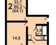2-комнатная квартира площадью 60 кв.м, Речная ул., 4 | цена 4 900 000 руб. | www.metrprice.ru