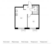 1-комнатная квартира площадью 40 кв.м,  | цена 5 752 000 руб. | www.metrprice.ru