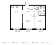 2-комнатная квартира площадью 62.6 кв.м,  | цена 8 125 480 руб. | www.metrprice.ru