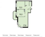 2-комнатная квартира площадью 57.2 кв.м, улица Мещёра, 11 | цена 3 374 800 руб. | www.metrprice.ru
