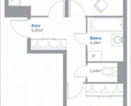 2-комнатная квартира площадью 55.81 кв.м, Новорязанское шоссе, 12, корп.12 | цена 3 960 947 руб. | www.metrprice.ru