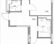2-комнатная квартира площадью 64.68 кв.м, Лазоревый пр., 3 | цена 12 628 770 руб. | www.metrprice.ru