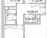 2-комнатная квартира площадью 69.39 кв.м, Лазоревый пр., 3 | цена 15 386 816 руб. | www.metrprice.ru