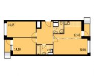 1-комнатная квартира площадью 45.4 кв.м, Поляны ул, 5Ак5 | цена 7 450 140 руб. | www.metrprice.ru
