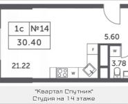 1-комнатная квартира площадью 30.4 кв.м, Мякининское шоссе, 4, корп.6 | цена 3 499 222 руб. | www.metrprice.ru