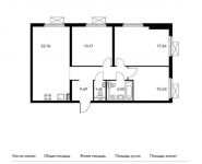 3-комнатная квартира площадью 79.2 кв.м, Заречная ул, вл2/1 | цена 23 332 320 руб. | www.metrprice.ru