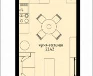 1-комнатная квартира площадью 31.7 кв.м, Октябрьская, к3 | цена 3 192 501 руб. | www.metrprice.ru