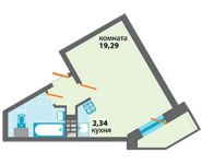 1-комнатная квартира площадью 30.7 кв.м, Пограничная ул. | цена 2 975 960 руб. | www.metrprice.ru