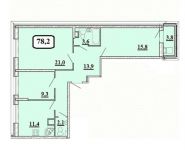 3-комнатная квартира площадью 78.2 кв.м, бульвар Космонавтов, 8 | цена 7 518 822 руб. | www.metrprice.ru