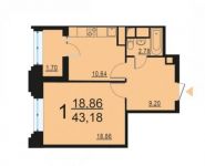 1-комнатная квартира площадью 43 кв.м, улица Берзарина, 28с3 | цена 8 423 900 руб. | www.metrprice.ru