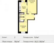 2-комнатная квартира площадью 50 кв.м, Советская 9-я ул. | цена 2 928 900 руб. | www.metrprice.ru