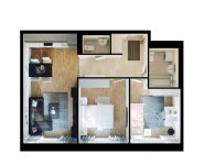 2-комнатная квартира площадью 53.9 кв.м, Ясеневая ул, 12к1 | цена 10 844 680 руб. | www.metrprice.ru