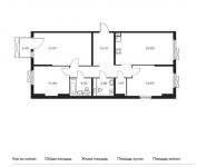 3-комнатная квартира площадью 94.22 кв.м, Складочная ул, 6к6 | цена 16 874 802 руб. | www.metrprice.ru
