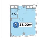 1-комнатная квартира площадью 38 кв.м, Нахимовский просп., 21 | цена 4 791 897 руб. | www.metrprice.ru