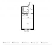1-комнатная квартира площадью 21.89 кв.м,  | цена 3 373 249 руб. | www.metrprice.ru