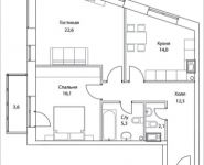 2-комнатная квартира площадью 75 кв.м, Шелепихинская набережная, влд 34, корп.2 | цена 17 976 000 руб. | www.metrprice.ru