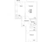 2-комнатная квартира площадью 56.29 кв.м, 2-я Муравская | цена 7 830 164 руб. | www.metrprice.ru
