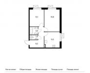 2-комнатная квартира площадью 54.1 кв.м,  | цена 5 821 160 руб. | www.metrprice.ru