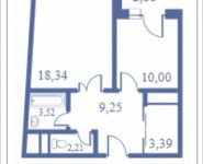 1-комнатная квартира площадью 51.1 кв.м, Кудрявцева, 15 | цена 5 940 436 руб. | www.metrprice.ru