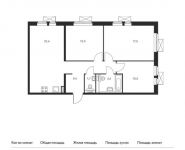 3-комнатная квартира площадью 78.8 кв.м, Георгиевский пр-кт, 33к3 | цена 11 433 880 руб. | www.metrprice.ru