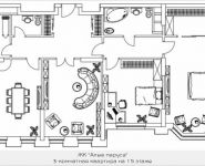 3-комнатная квартира площадью 134 кв.м, Авиационная, 77к2, корп.2 | цена 47 155 416 руб. | www.metrprice.ru