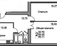 2-комнатная квартира площадью 65.7 кв.м, Жуковского ул., 14 | цена 4 828 000 руб. | www.metrprice.ru
