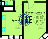 1-комнатная квартира площадью 45.7 кв.м, Южный мкр, 4 | цена 4 800 000 руб. | www.metrprice.ru