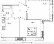 2-комнатная квартира площадью 48.2 кв.м, Горная, 4 | цена 3 292 060 руб. | www.metrprice.ru