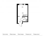 1-комнатная квартира площадью 20.3 кв.м, деревня Саларьево, вл6 | цена 3 256 120 руб. | www.metrprice.ru