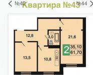 2-комнатная квартира площадью 62.2 кв.м, улица Генерала Донскова, 8 | цена 3 750 000 руб. | www.metrprice.ru