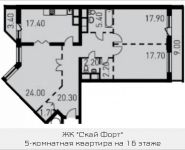 5-комнатная квартира площадью 162 кв.м, Нагатинский 1-й пр., 204-205 | цена 30 497 139 руб. | www.metrprice.ru
