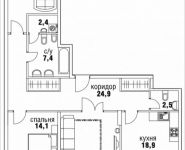 3-комнатная квартира площадью 107 кв.м, Верхняя, 34, корп.1 | цена 43 939 350 руб. | www.metrprice.ru